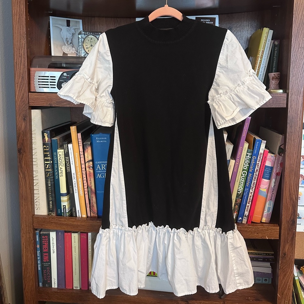 Black & White Mini Dress, Sweater & Cotton